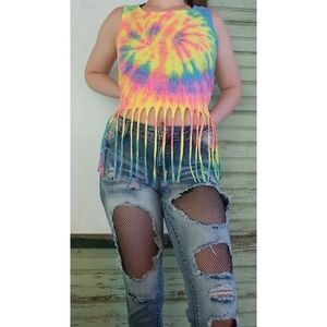 Tye dye Fringe Tank